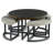 Stannos 36" Round Coffee Table with 4 Stools-492496058