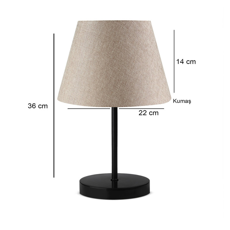 Horold Metal Table Lamp, Beige