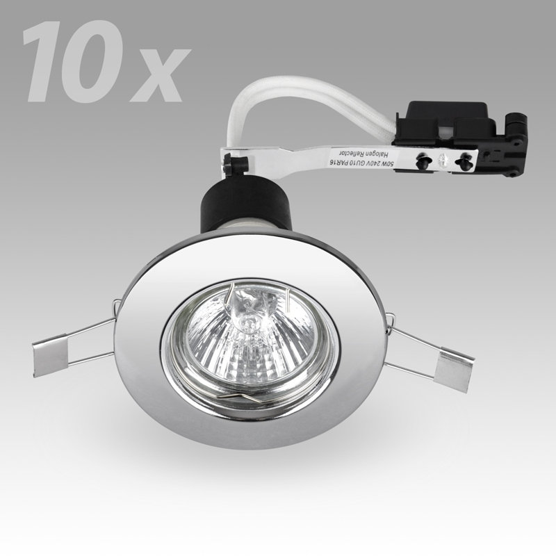 Acker 8.7cm Recessed Lighting Kit, Chrome