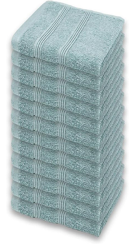 Kaufman - débarbouillette de qualité supérieure (13 x 13 pouces) 100% coton filé à l'anneau, très absorbante, durable
