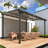 Large Hard Top Lean To Metal Gazebo With Patio Roof-111160132