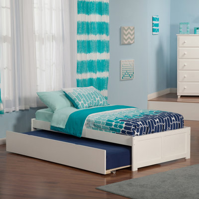 Concorde Solid Wood Platform Bed with Footboard and Trundle