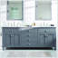 Meuble-lavabo double transitionnel gris Odilion-145547092