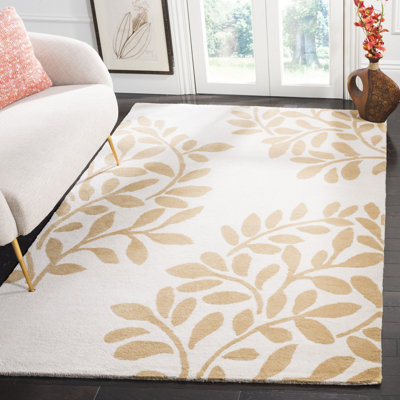 Leaf Stamp Martha Stewart Hand Tufted Wool Floral Rug
