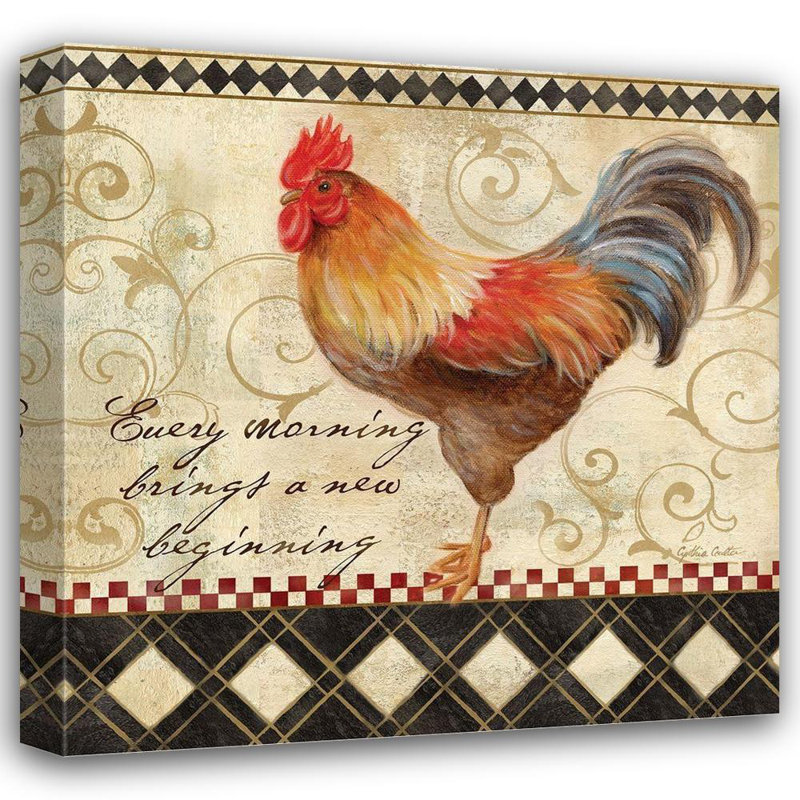 Ophelia & Co. Coulter, Cynthia Gallery, art sur toile tendue: Rooster Sentiment II, H 28 po x l 28 po