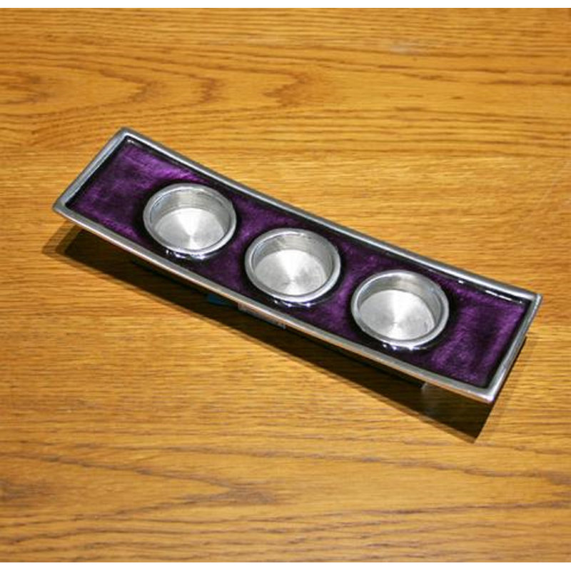Metal Tealight Holder, Purple