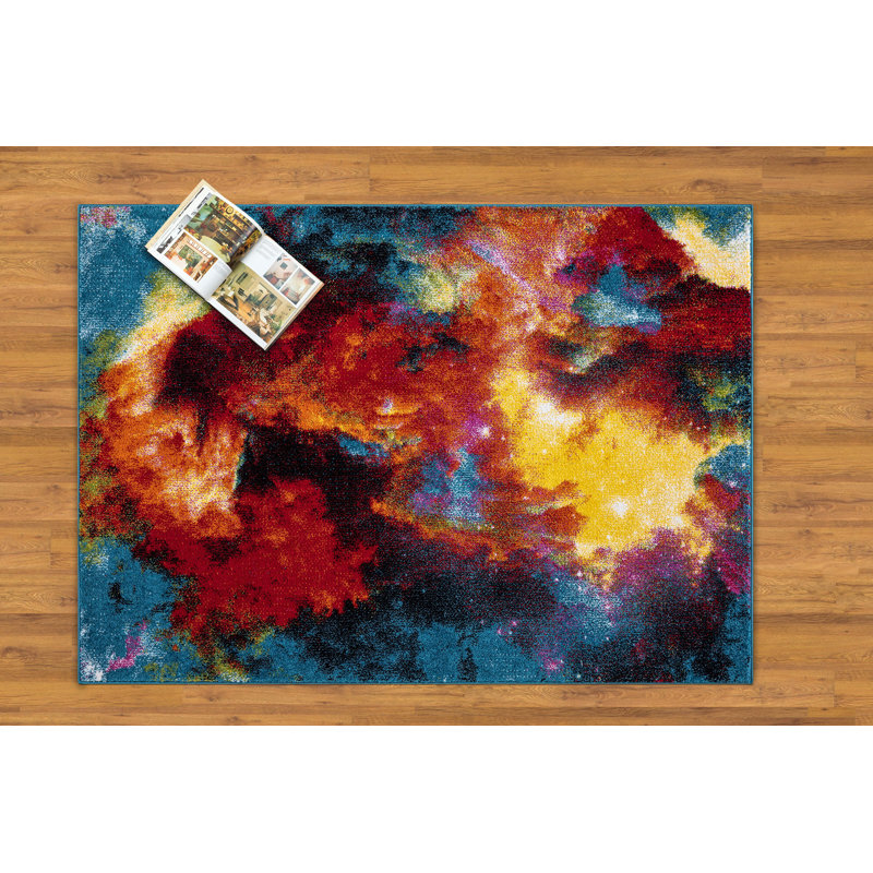 Aranjit Geometric Area Rug, Rectangle 60 x 110cm