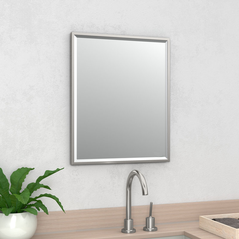 Modern Wall Mount Framed Rectangle Bathroom Vanity Mirror | Decorative Beveled Mirror  For Bedroom, Entryway, Livingroom | Mount Landscape or Portrait