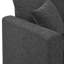 Canapé modulaire 76,5 po en mélange de lin avec lit escamotable et rangement pour chaise longue-1004612233