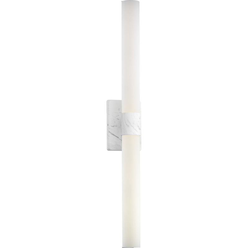 Afsaar Dimmable LED Bath Bar, Faux White Marble