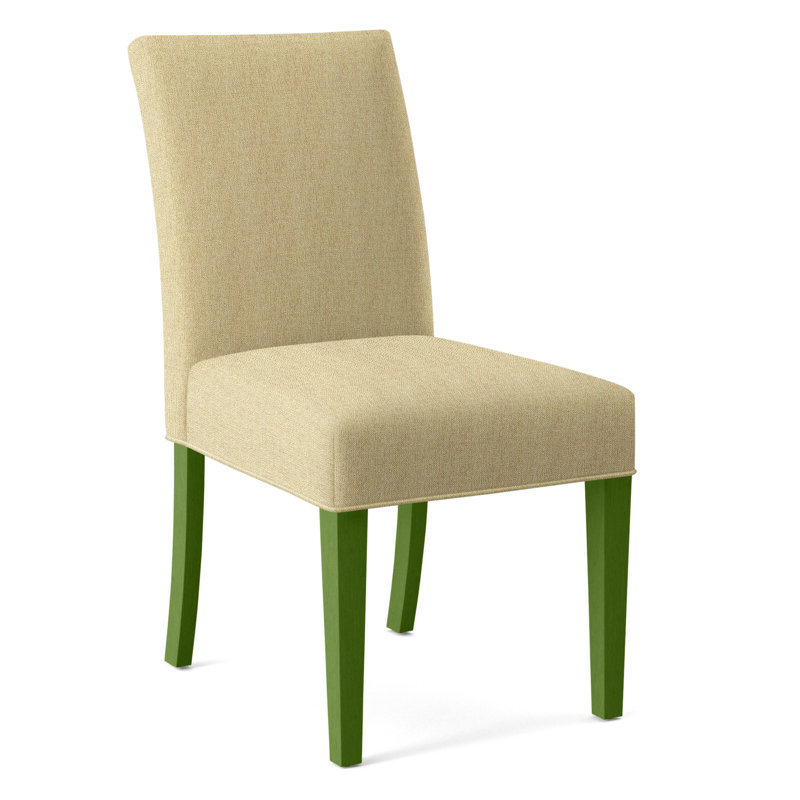 Manhattan Upholstered Dining Chair, Beige Sugar Performance; 0863-93, Java Finish