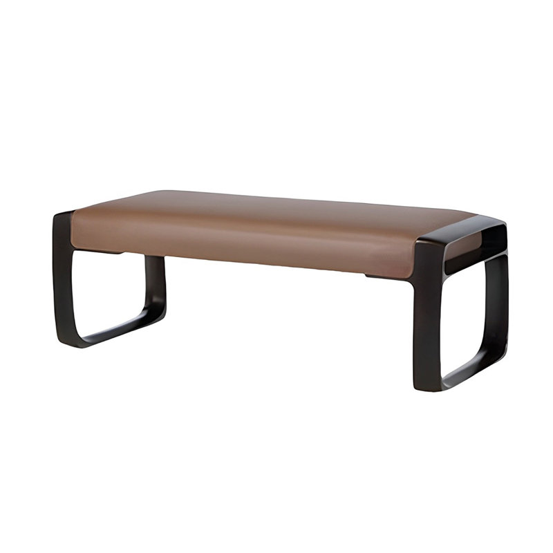 Banc rembourré en cuir Dury, H 16,53 po x l 55,11 po x P 17,71 po