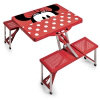 Bremond Rectangular Metal Folding Outdoor Camping Table With Umbrella Hole , 53'' in. W 33.75'' in. D