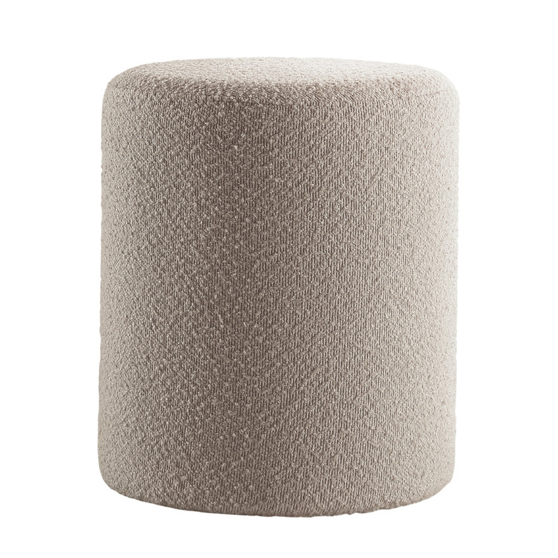 Nikesha Upholstered Ottoman, Light Gray