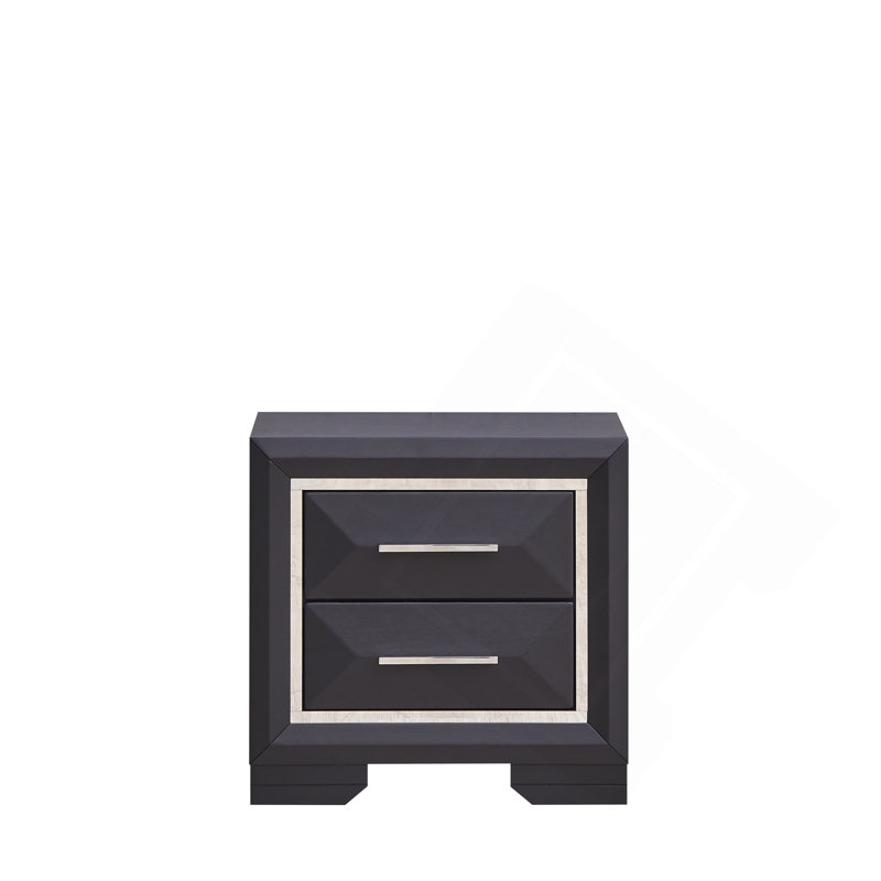Table de chevet G01600-N, noir