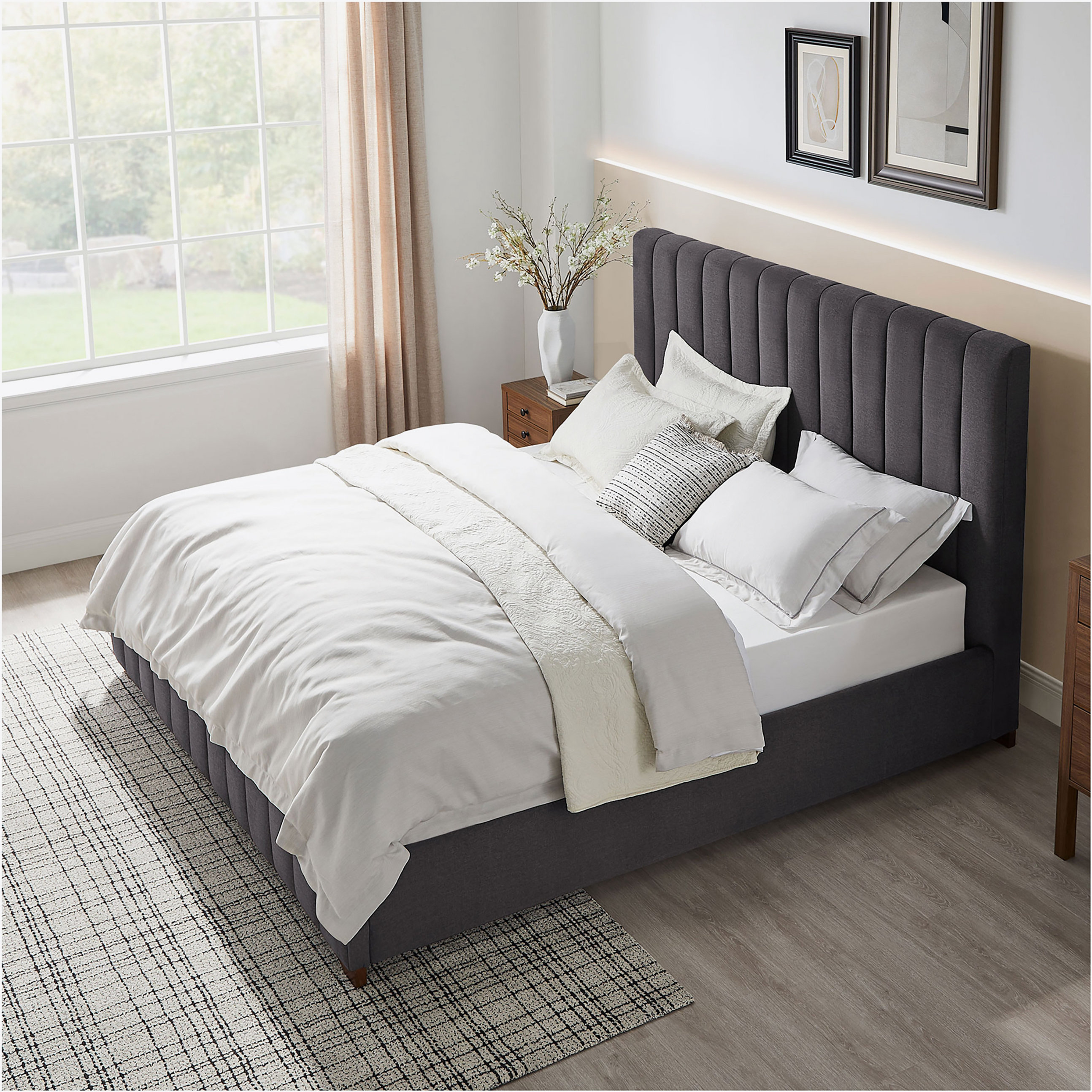 Latitude Run?? Dark Grey Queen Bed Wayfair