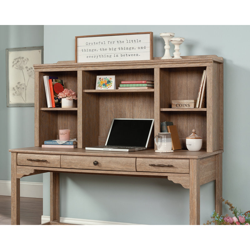 Brushed Oak 54" Traditional Country Office Hutch