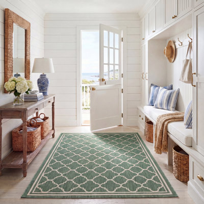 Tapis d'intérieur / extérieur à motif géométrique Courtyard Performance