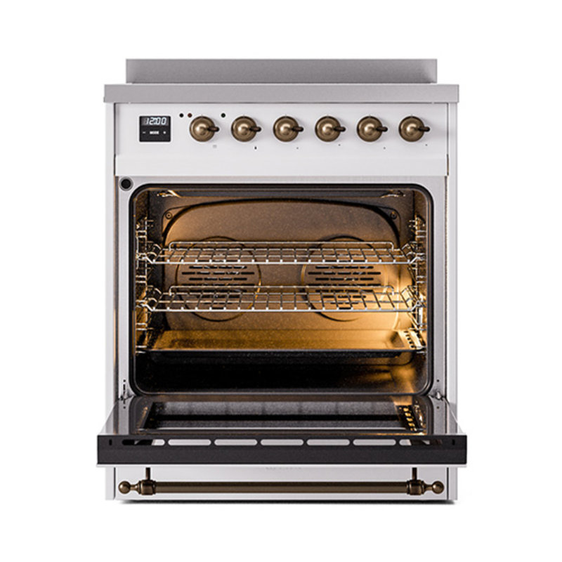 ILVE Nostalgie II Noblesse 30 in Induction Range, White/Bronze