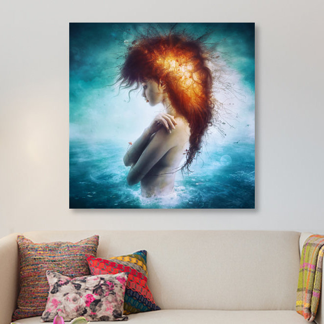 « nirvana », impression sur toile, H 12 po x l 12 po x P 0,75 po, Toile tendue, Pas de tapis