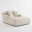 Chaise longue convertible surdimensionnée moderne, support de ressorts ensachés ergonomique, aucun assemblage requis-1526932005