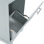Îlot de cuisine cannelé avec armoire de rangement pour poubelle, prise de courant, support de rangement interne, îlots de cuisine roulants sur 5 roues avec 3 tiroirs, 3 supports latéraux ouverts pour poubelle de 10 gallons-2044724322