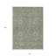 Tapis intérieur lavable floral ivoire et corail 8 pi x 10 pi vert artichaut