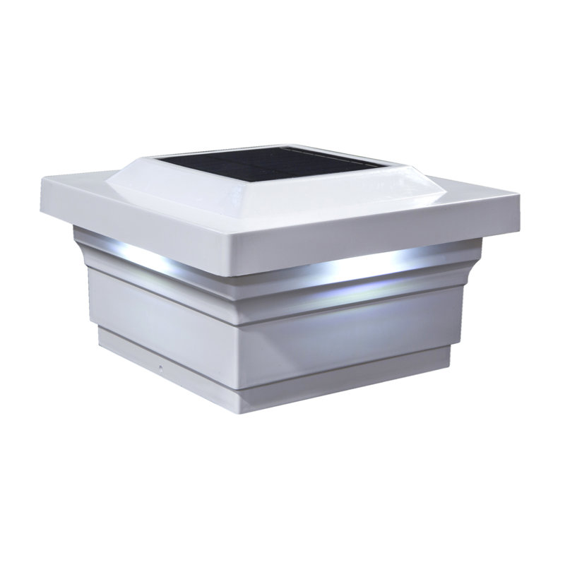 Majestic Solar Powered Integrated LED Fence Post Cap Light, White