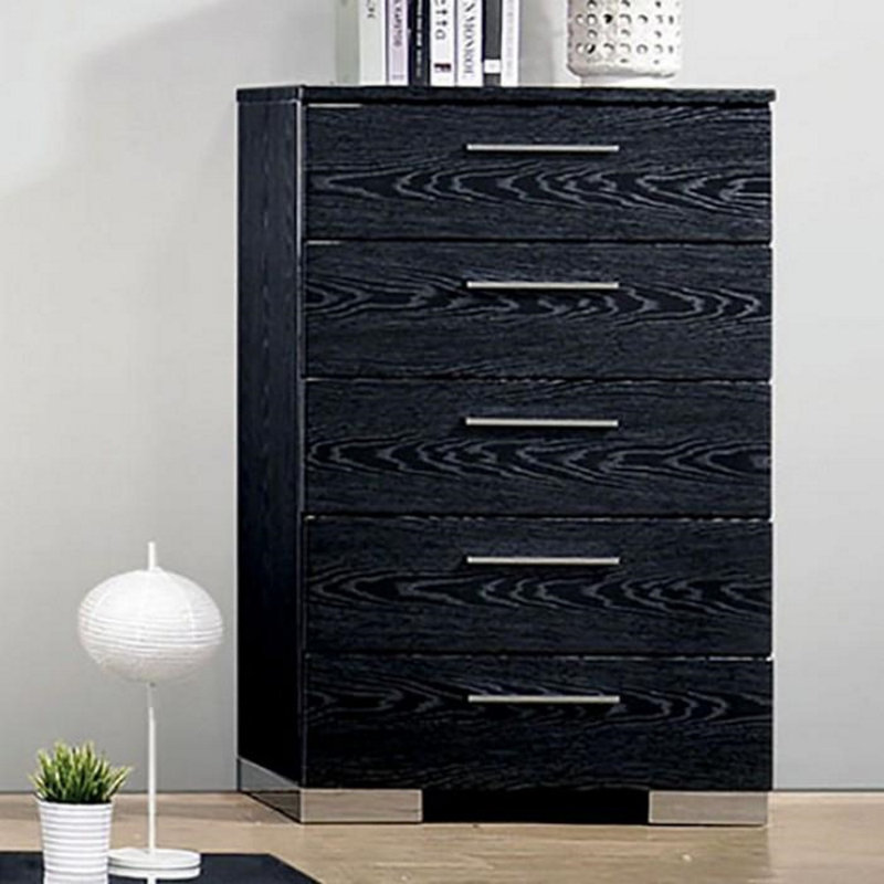 Coffre à 5 tiroirs 31,125 po Vegard, Noir