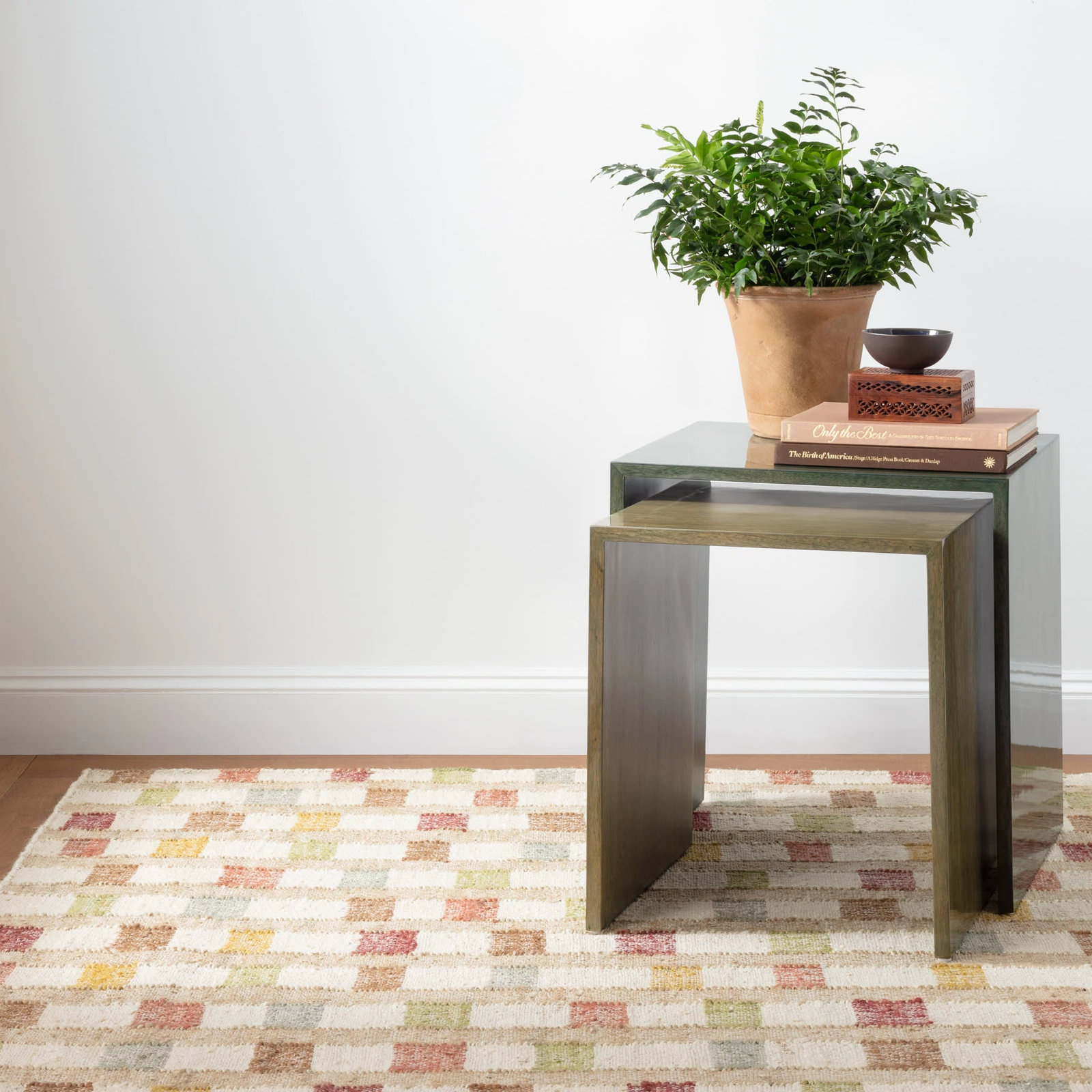 Mosaic Multi Hand-Woven Geometric Jute Rug, Rectangle 2' x 3'