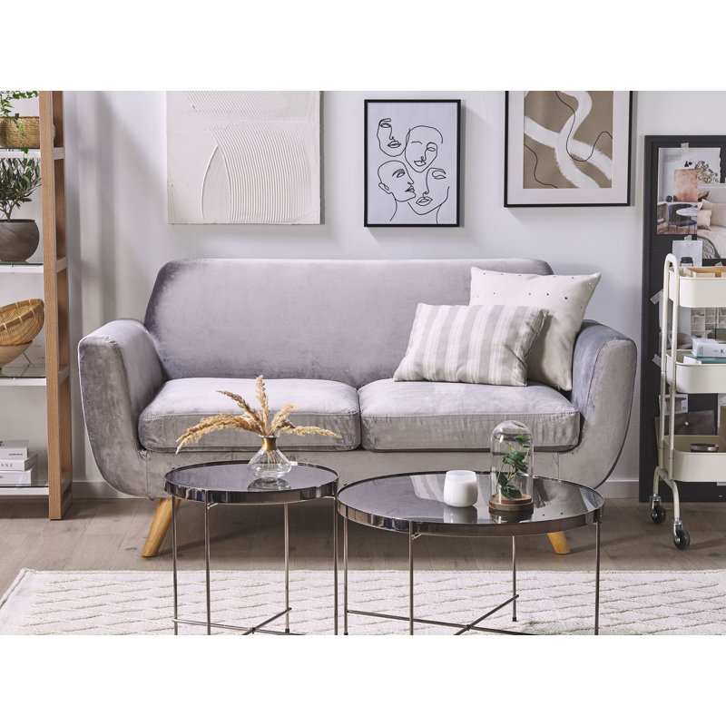 Arias Box Cushion Sofa Slipcover, Grey