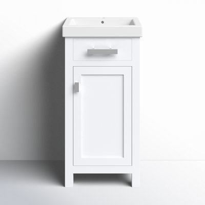 Caitlyn 17.3'' Single Bathroom Vanity with Ceramic Top