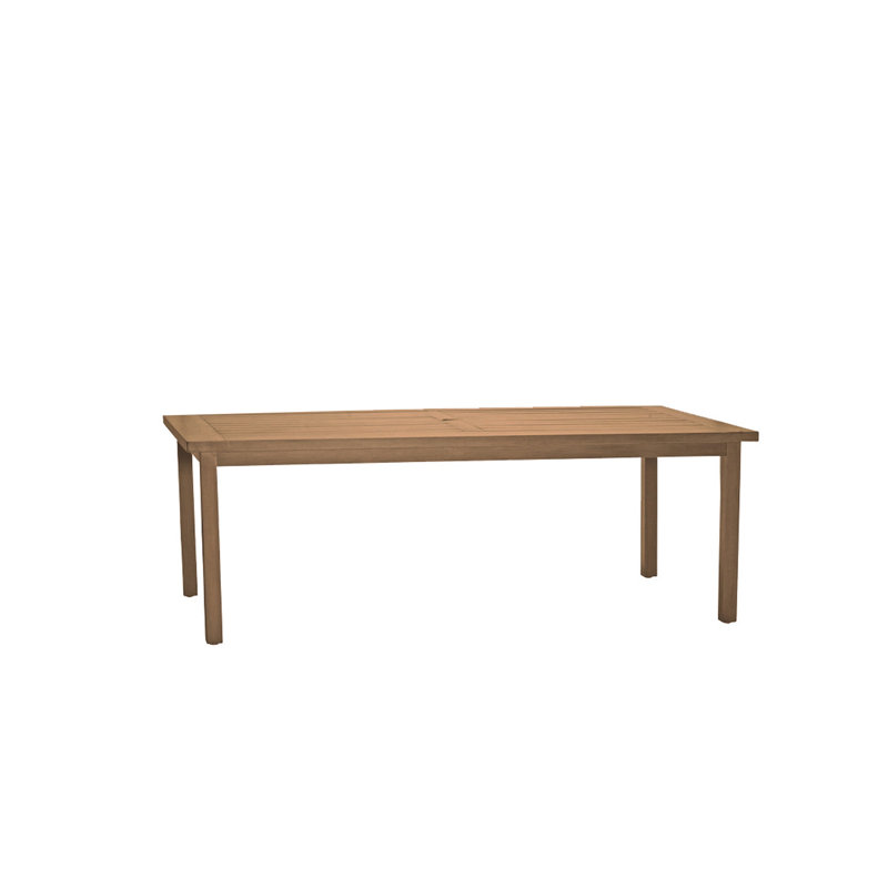 Club Aluminum Outdoor Dining Table, Oak