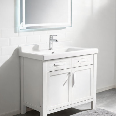 Robinet de salle de bain en métal chromé, bonde escamotable et poignée simple, fabrication en métal