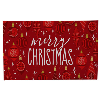 Ornaments Merry Christmas Holiday Bath Mat