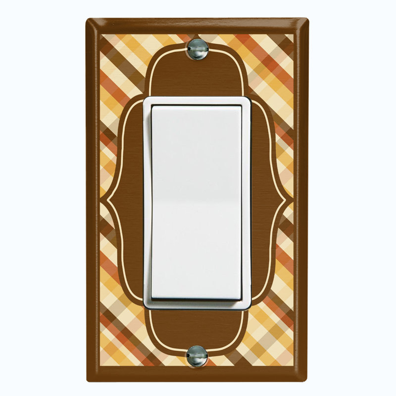 Patterned 1 - Gang Toggle Light Switch Standard Wall Plate