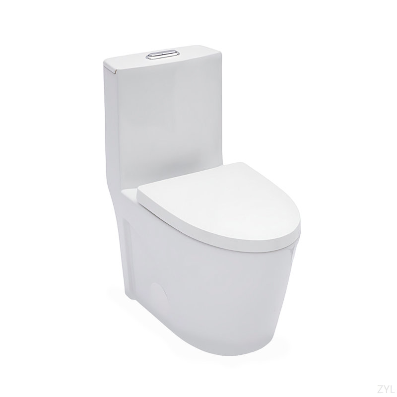 Ceramic One Piece Toilet For Bathroom, 12-Inch Rough-In, 1.1/1.6 GPF, Dual Flush With Soft Clsoing Seat, Powerful Dual Flush MAP 800G