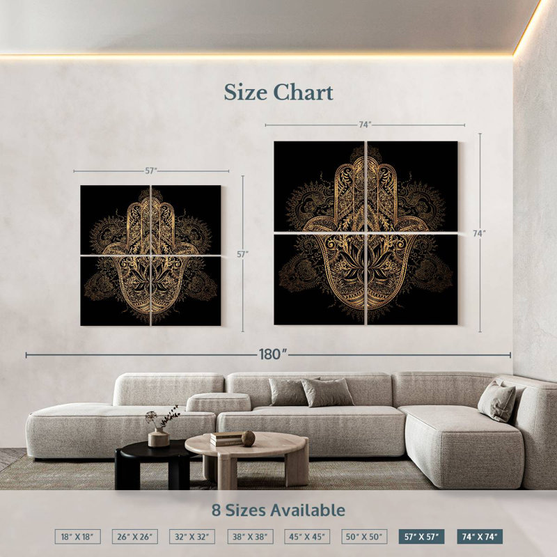 Kerrick Fatima Hamsa Hand, 74" H x 74" W