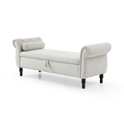 Multifunctional Storage Bench with 1 Pillow
