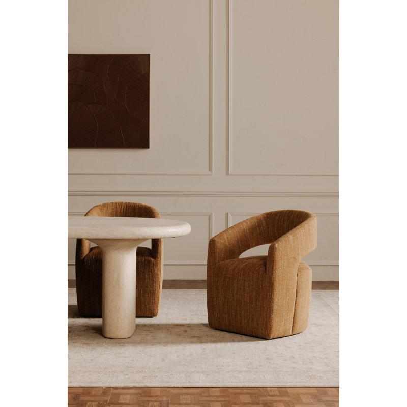 Barrow Rolling Dining Chair Amber Glow, Amber