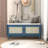 Boho Rattan Entryway Bench with Storage, Cushioned Wooden Shoe Organizer for Hallway-2038055129