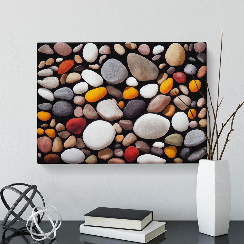 Pebbles By The River Vol.4 - Wrapped Canvas, 35cm H x 50cm W x 3cm D