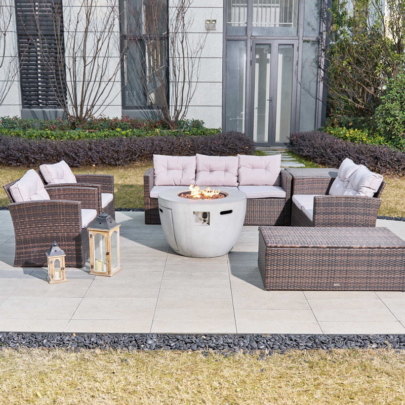 9 - Person Patio Conversation Set with Cushions