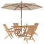 Solid Wood Patio Dining Set Table,