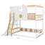 Lit mezzanine pour enfants avec glissade et aire de jeux inférieure polyvalente délimitée par des garde-corps-670303634-670303645