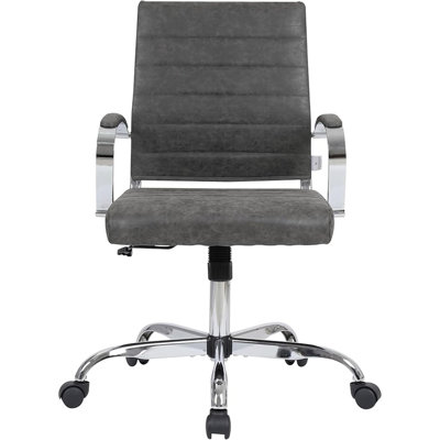 Chaise de bureau LeisureMod Benmar, gris anthracite