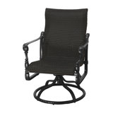 Grand Terrace Woven Standard Back Swivel Rocking Dining Chair