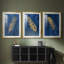 Golden Feather I - reproduction sur mesure encadrée de qualité supérieure mate - 3 pièces-1795947247-1795947240