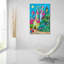 Art mural en verre épique «Magical Garden Neighbouring» par Koday, 24 po x 36 po