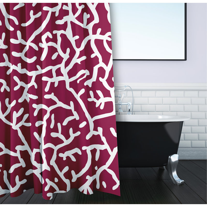 Rideau de douche Seaweed, Rouge marron